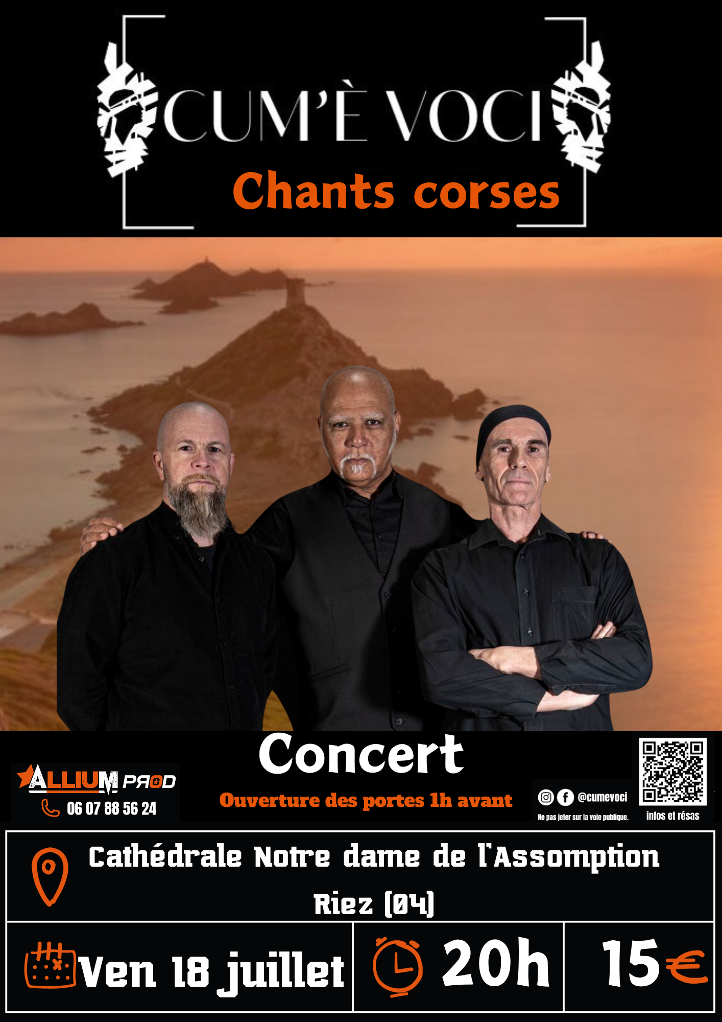 Concert de chants corses : Cum' Voci