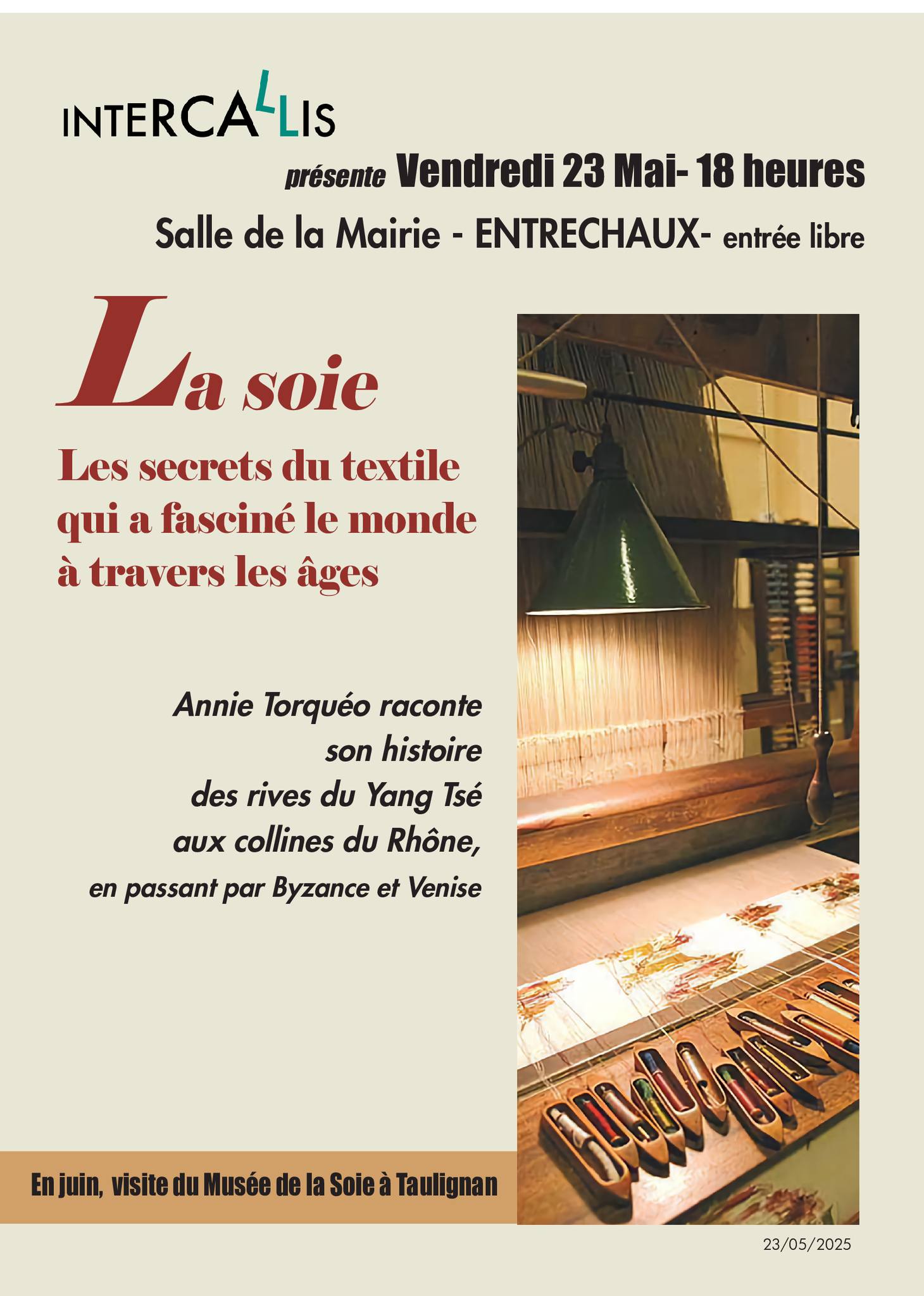 Confrence sur la soie - Intercallis