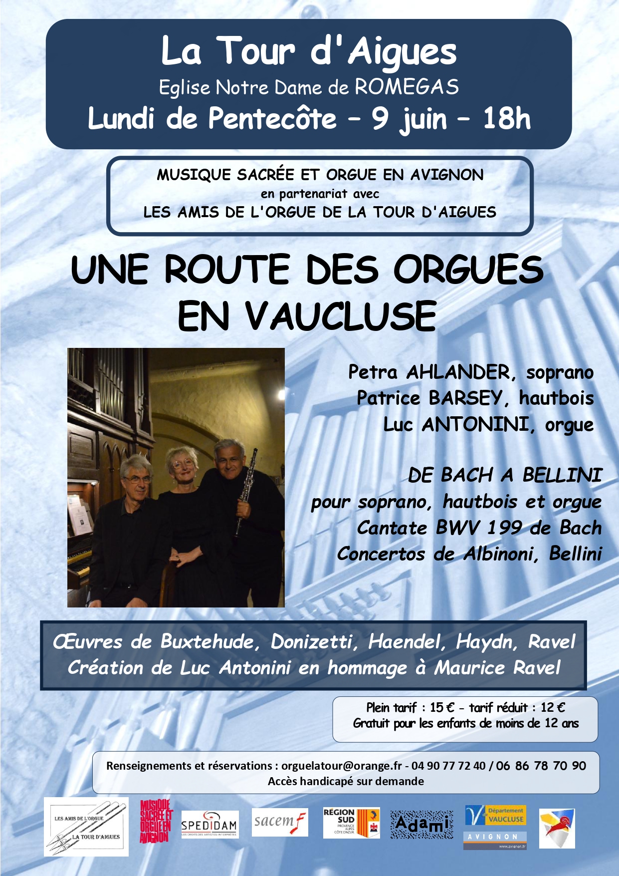 Une Route des Orgues en Vaucluse - De Bach  Bellini
