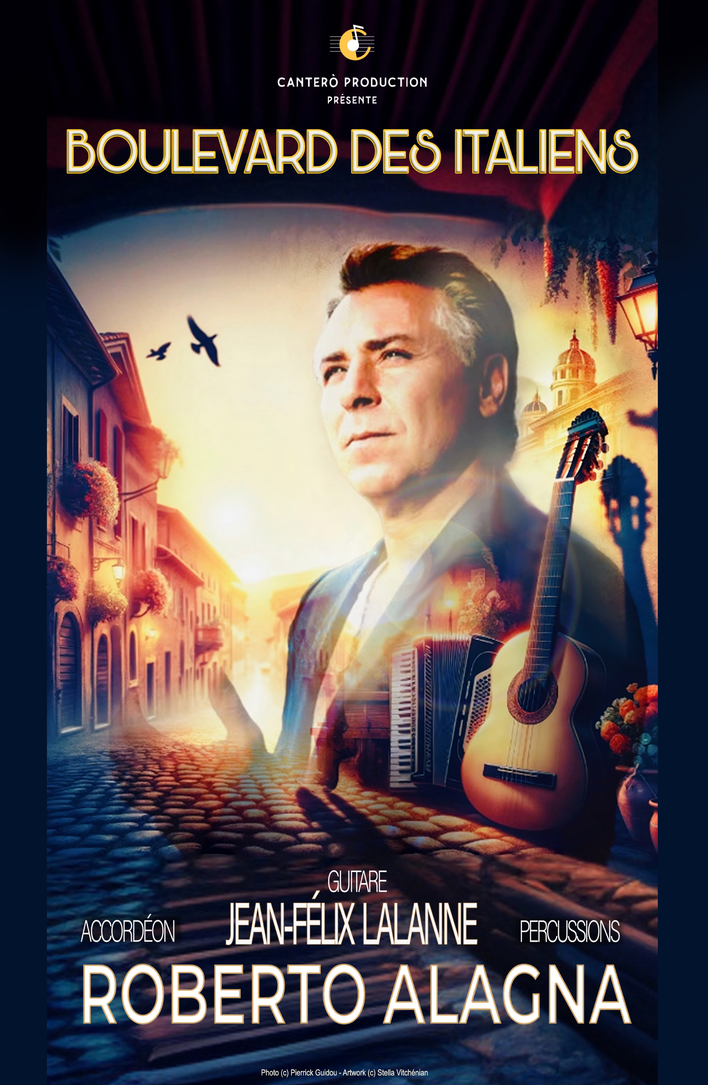 Concert de Roberto Alagna  Boulevard des Italiens 