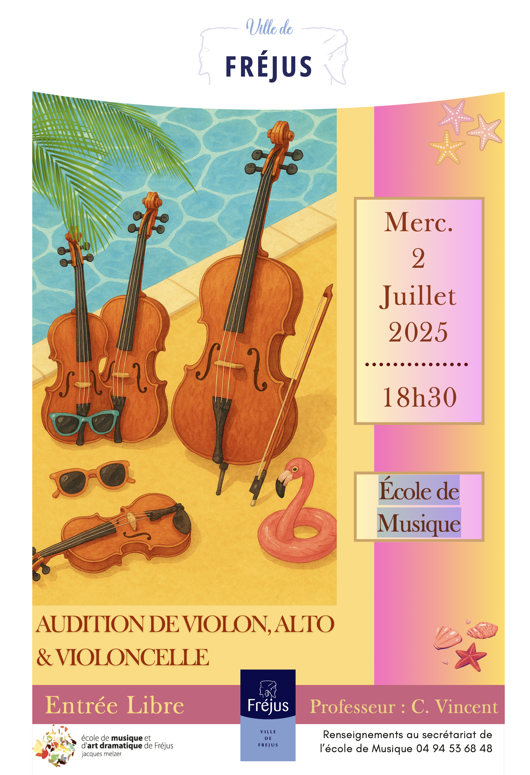 Audition de violon,alto & violoncielle