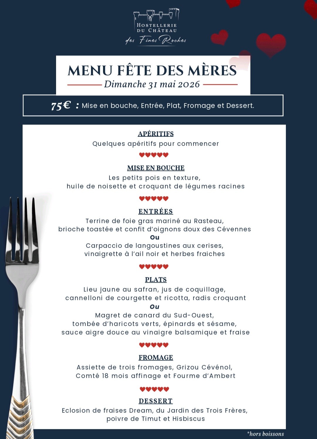 La F�te des m�res � l'Hostellerie du Ch�teau des Fines Roches