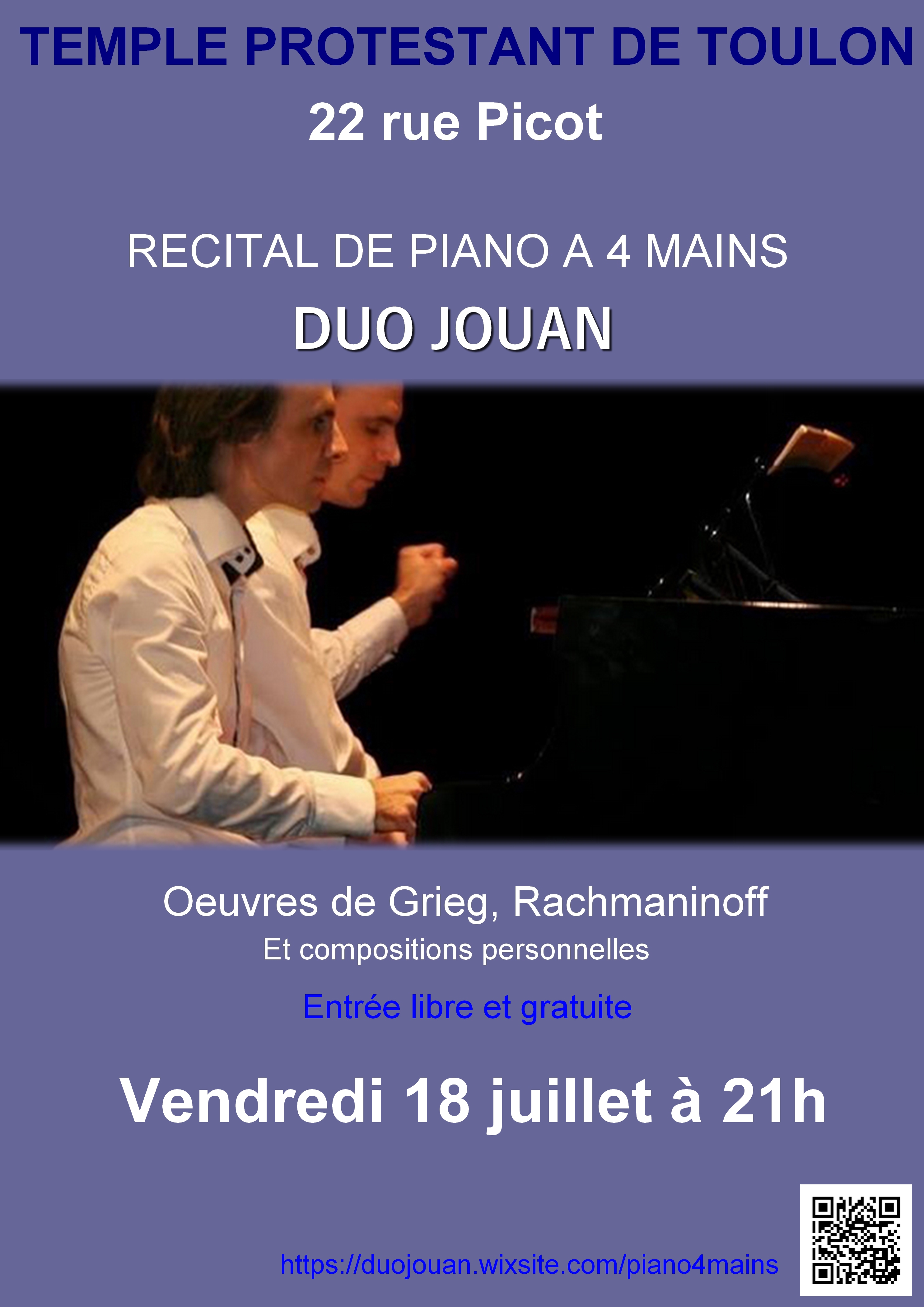 Rcital de piano  4 mains par le Duo Jouan