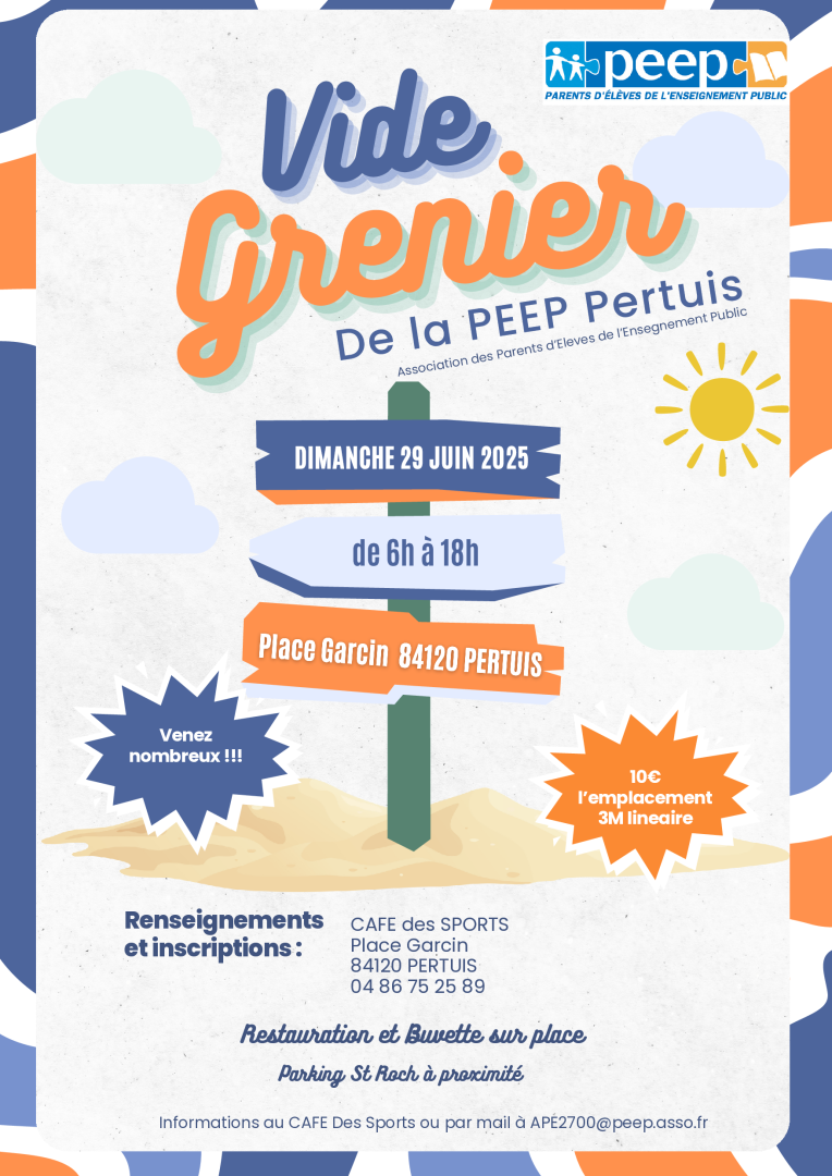 Vide grenier de la PEEP Pertuis