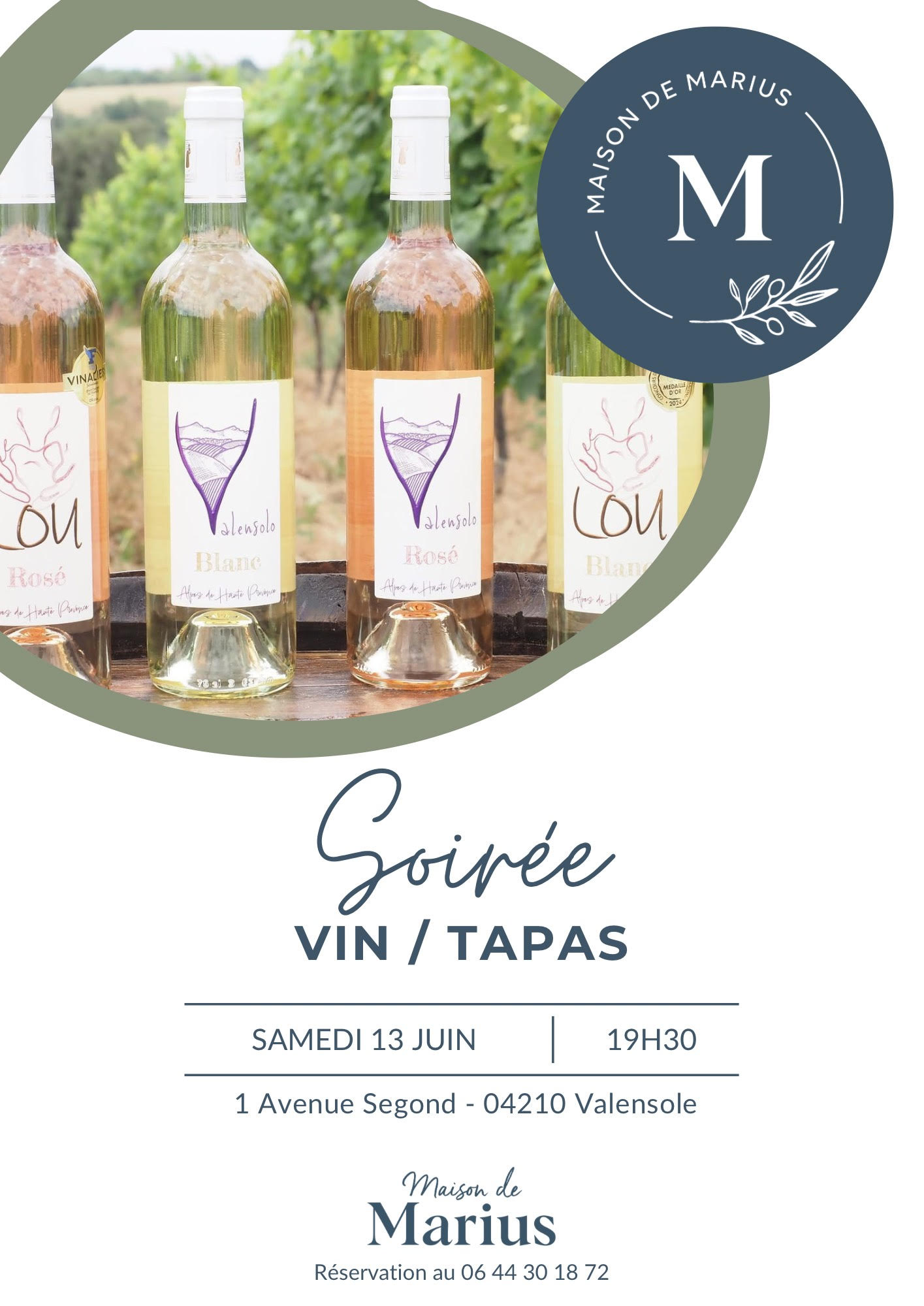 Soire Vin de Valensole/Tapas