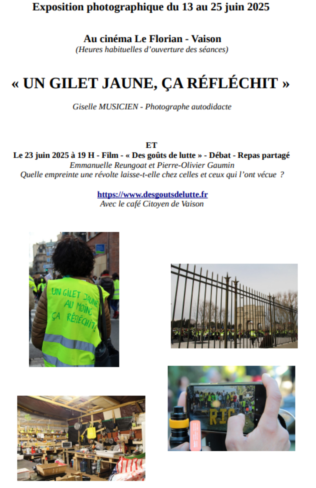 Exposition de photos au Florian