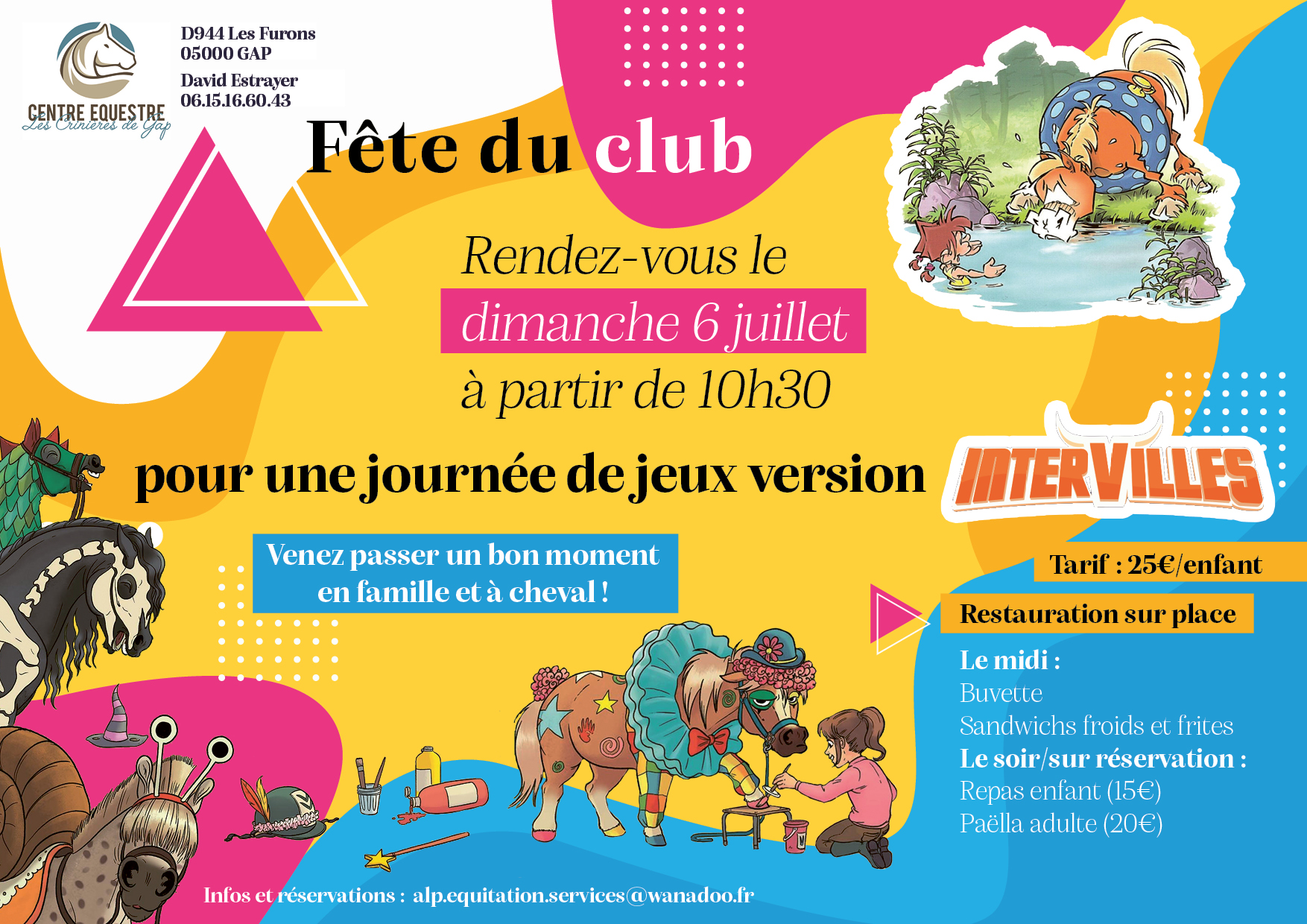 Fte du centre questre sur le thme d'intervilles