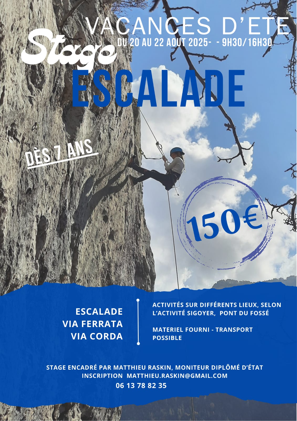 Stage d'escalade