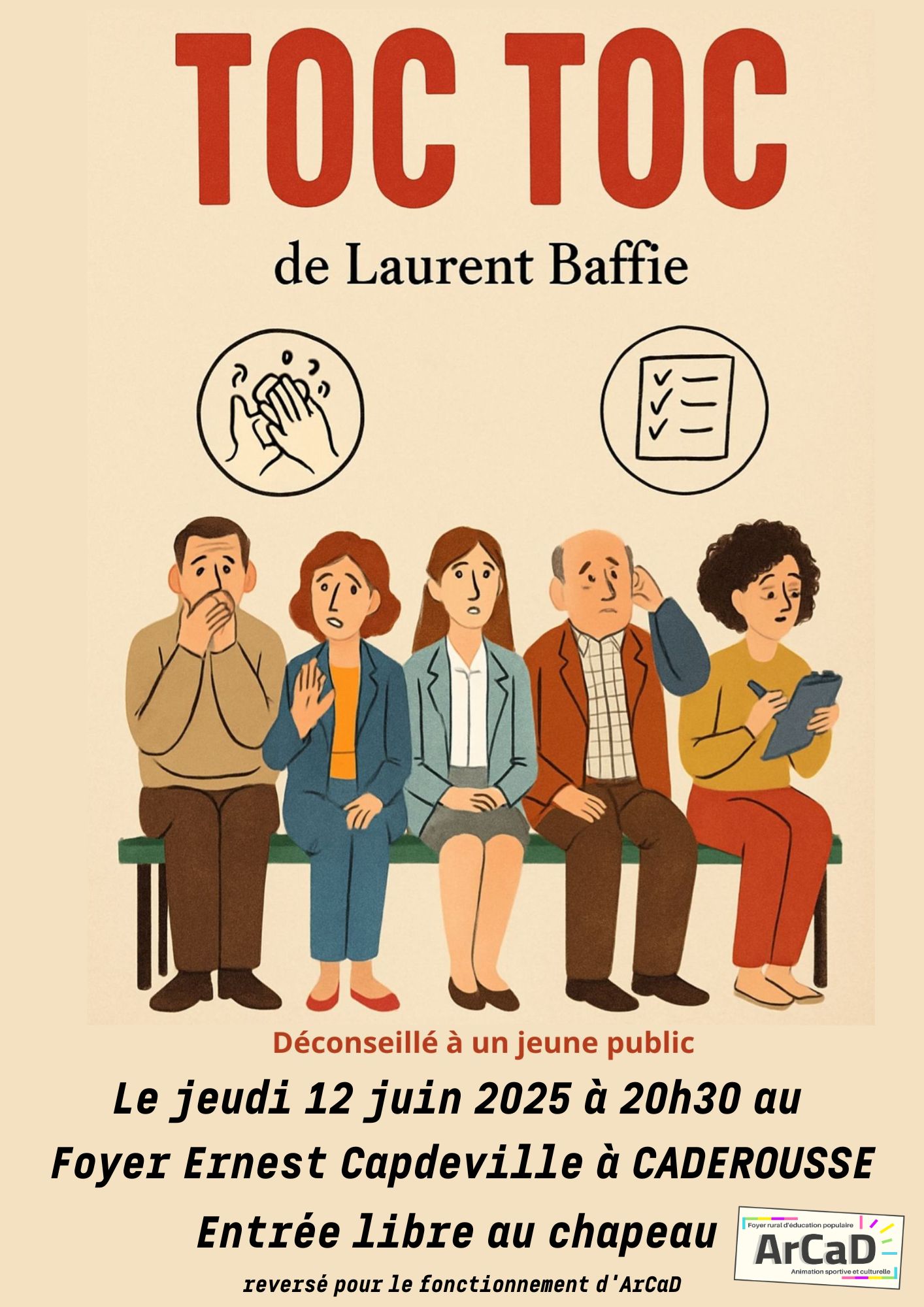 Thtre - TOC TOC de Laurent Baffie