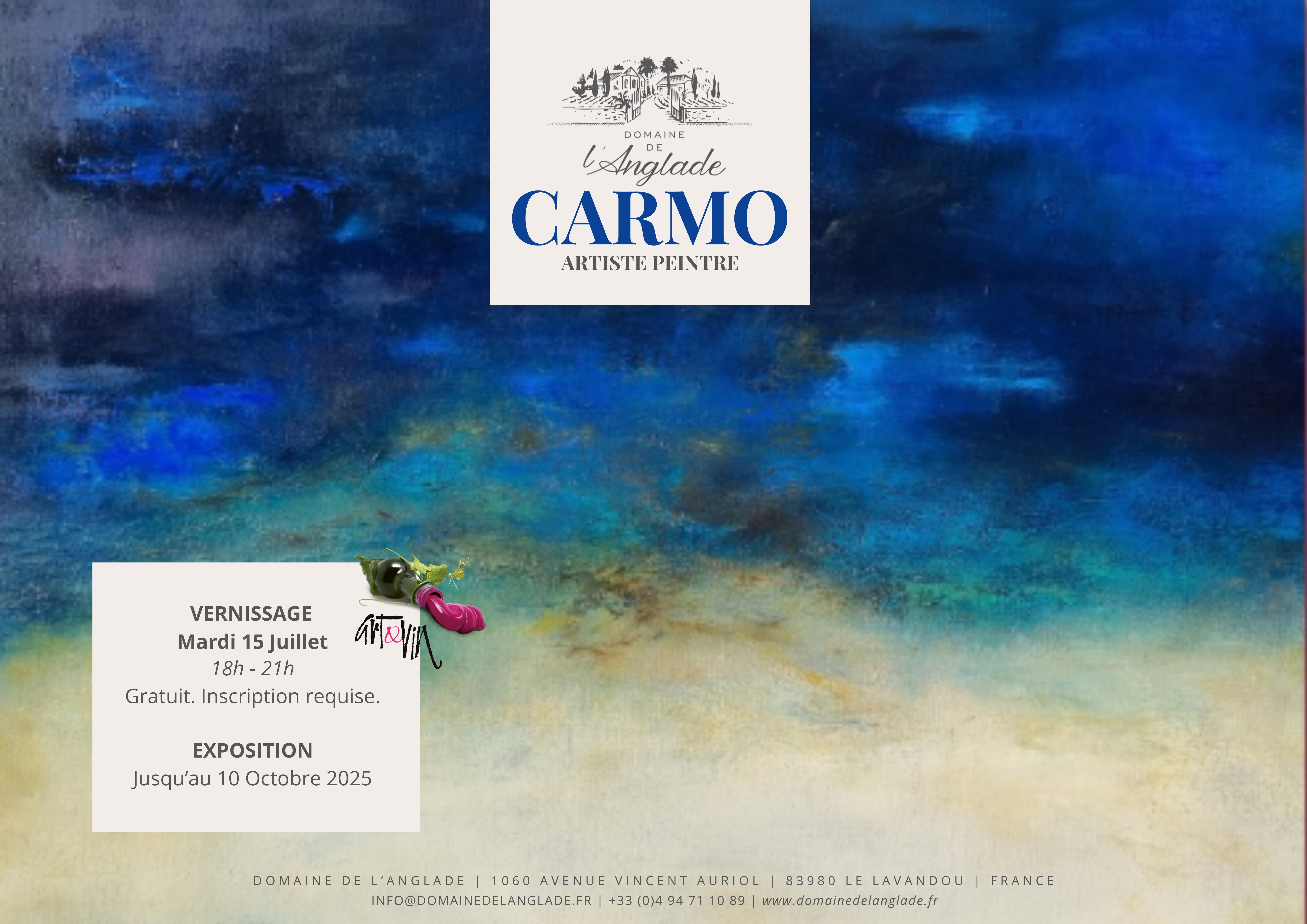 Vernissage - Exposition Art & Vin CARMO artiste peintre