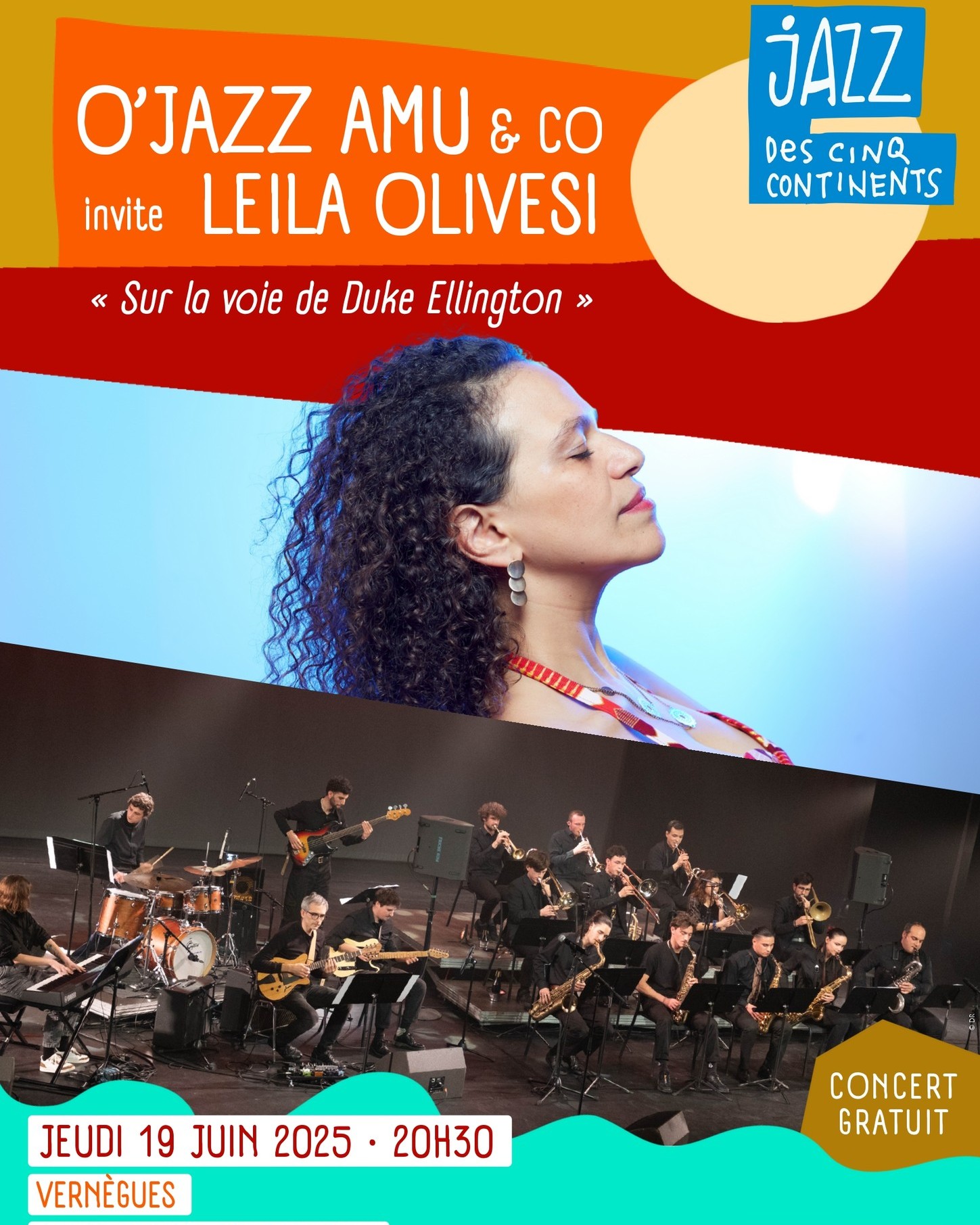 Jazz des cinq continents : O'Jazz Amu & Co invite Leila Olivesi
