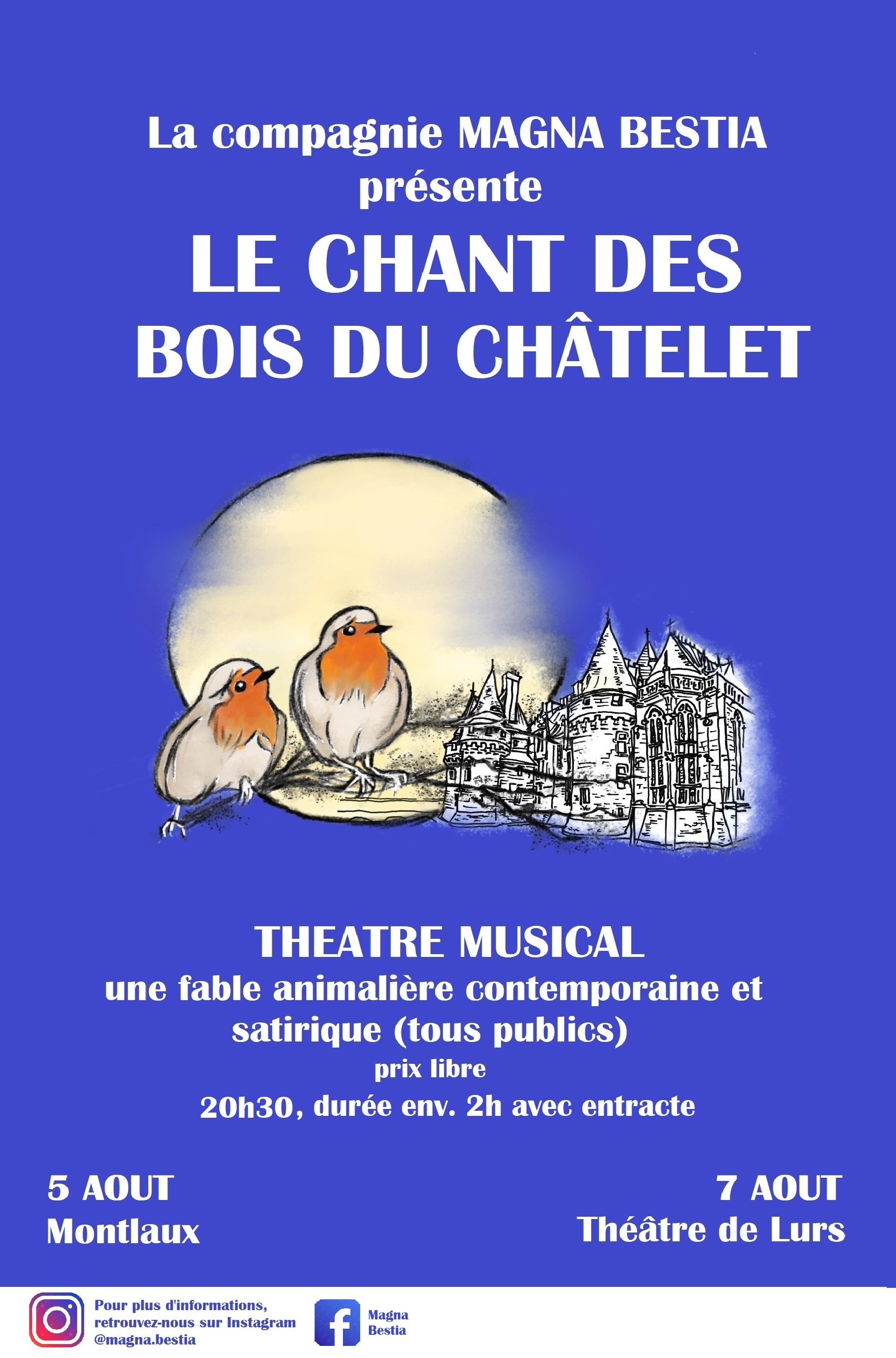 Comdie loufoque  Montlaux, le chant du bois du chatelet.
