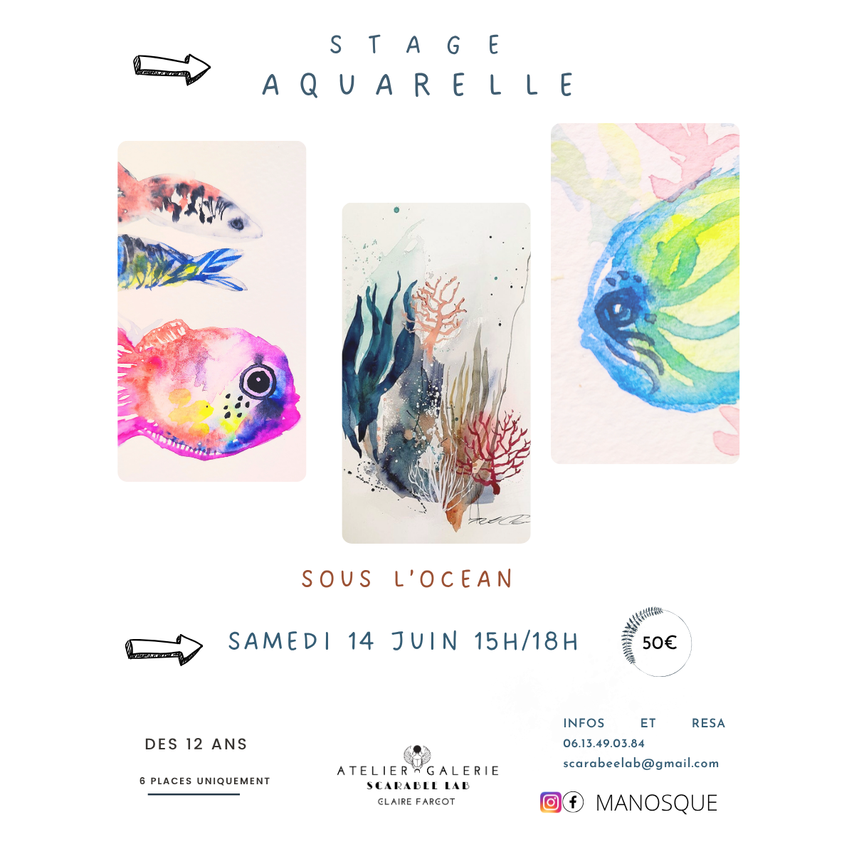 Stage cratif aquarelle