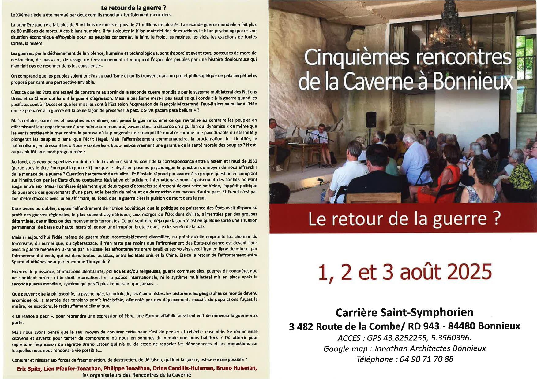 Cinquimes rencontres de la Caverne  Bonnieux: 