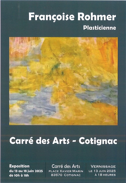 Vernissage de l'exposition : Franoise Rohmer - Plasticienne
