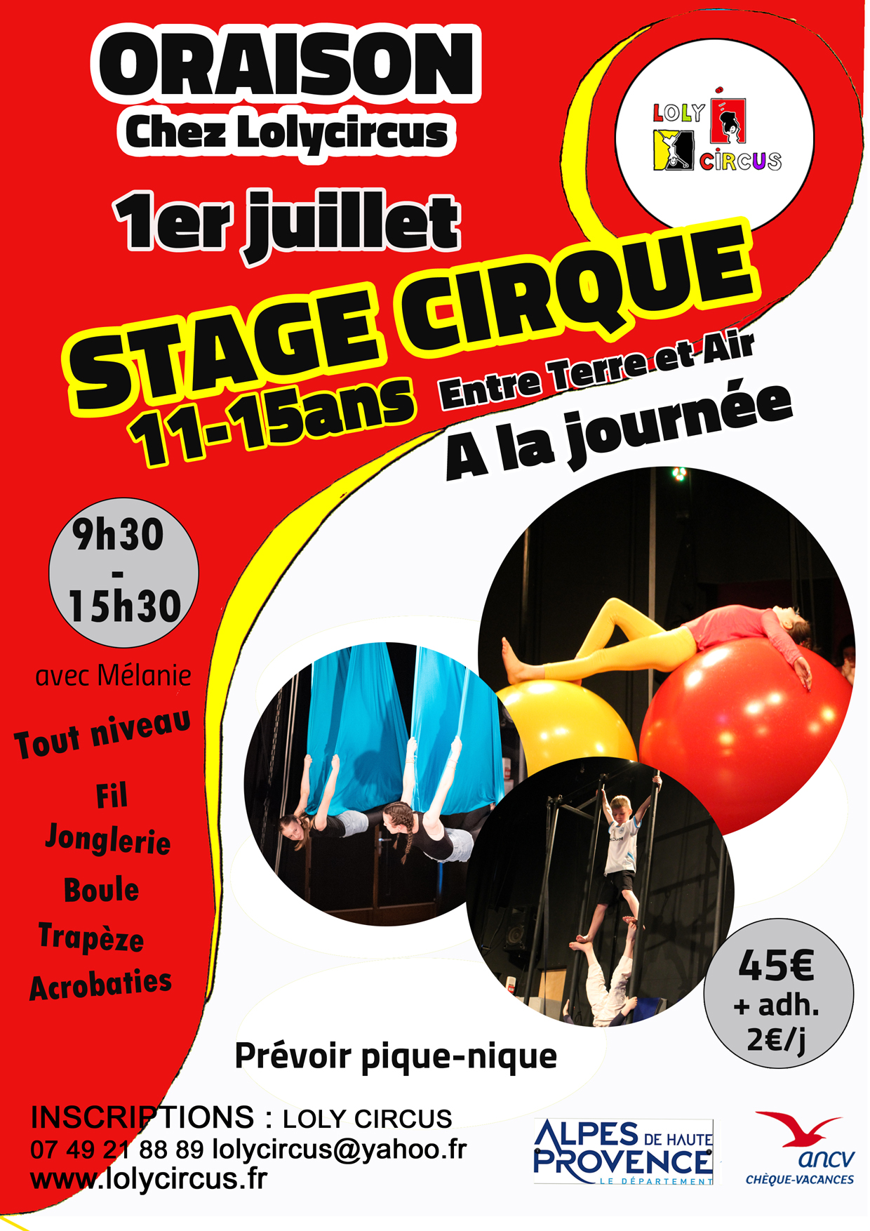 Dcouverte du cirque 11-15 ans