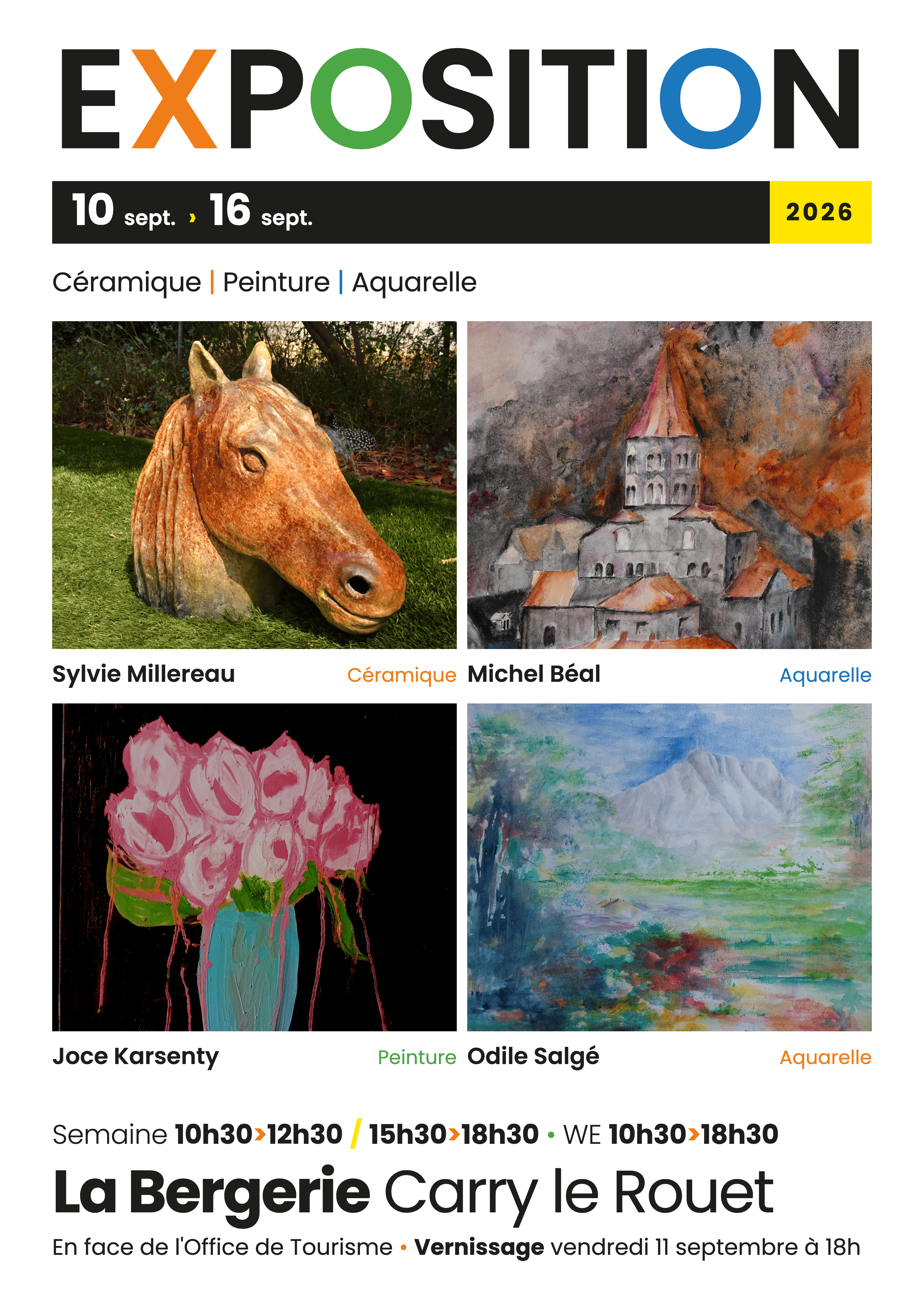 Exposition c�ramique, peinture et aquarelle