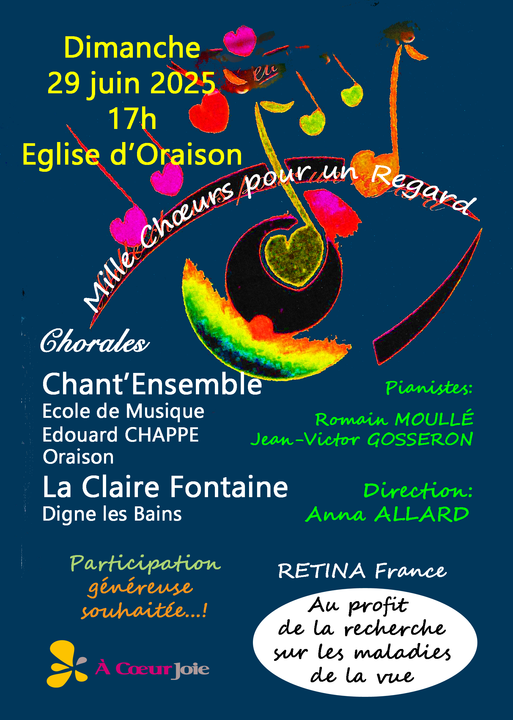 Concert deux Churs pour un regard
