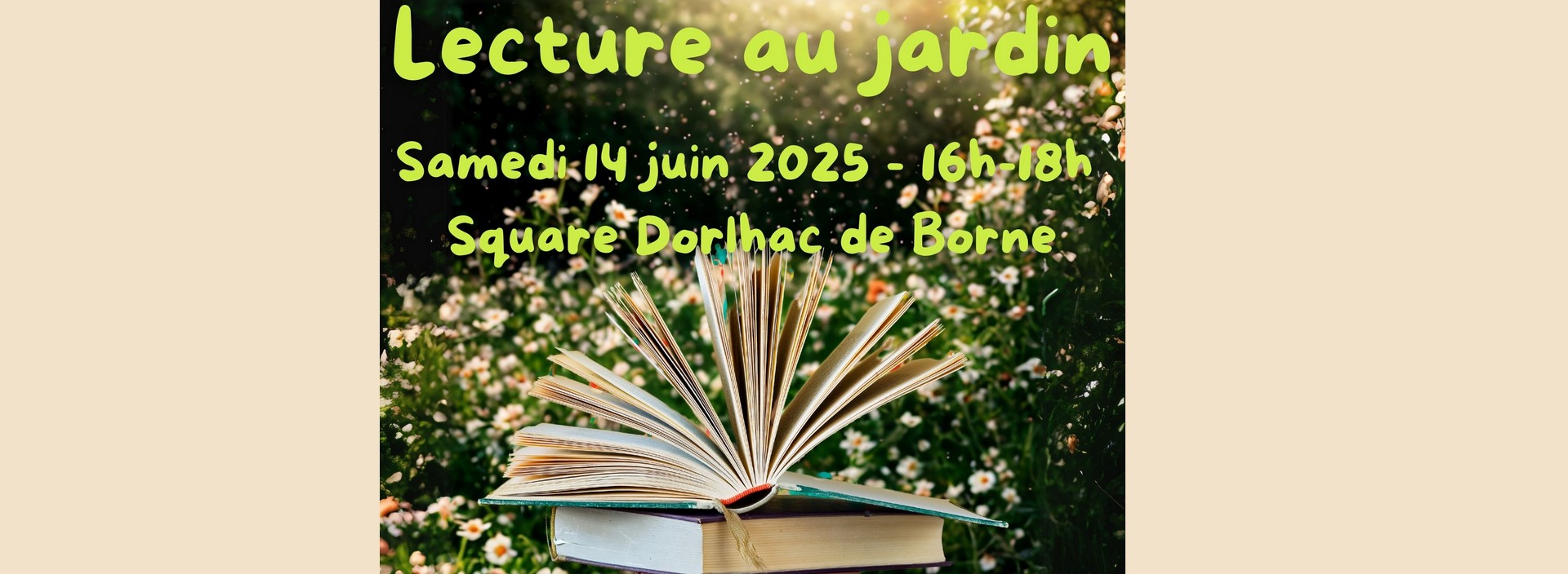 'Lecture au Jardin'  St. Etienne du Grs