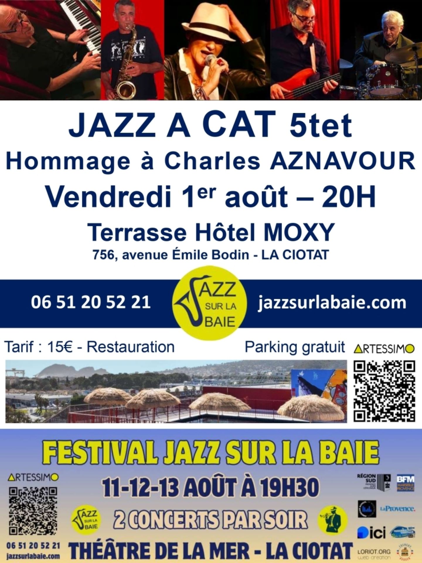 Concert Jazz A Cat Quintet - Hommage  Charles Aznavour