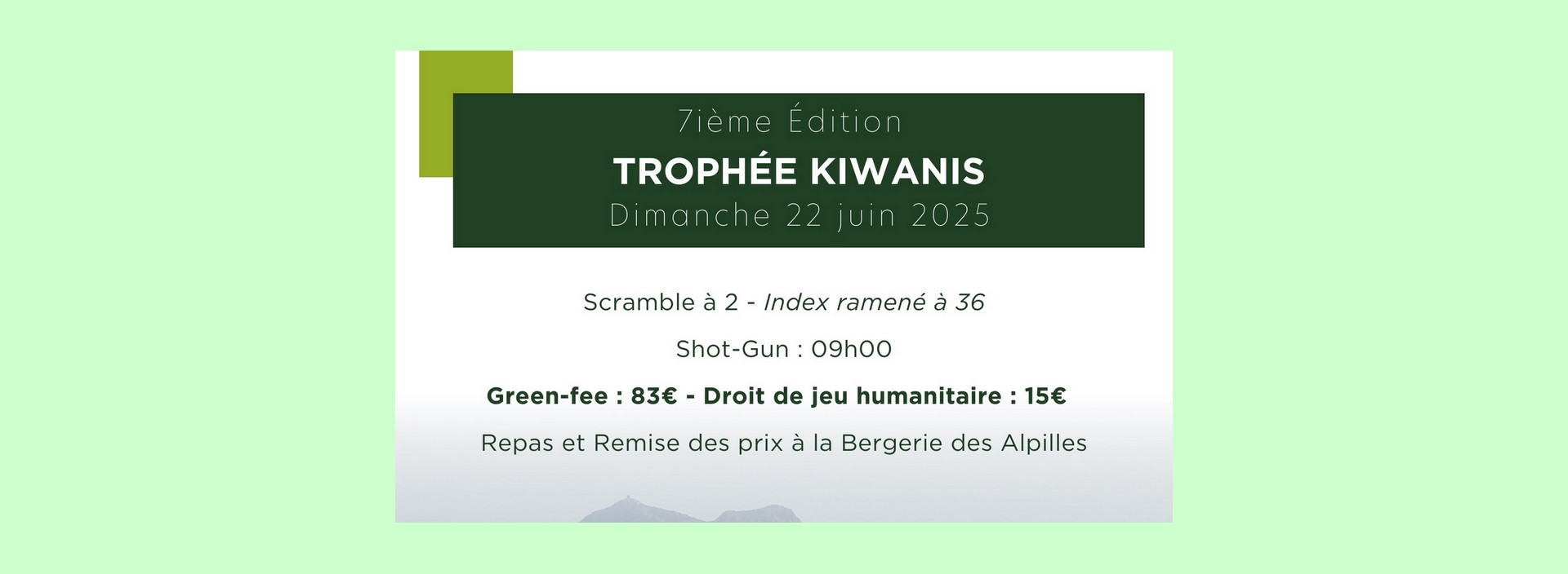Comptition de golf - Trophe Kiwanis