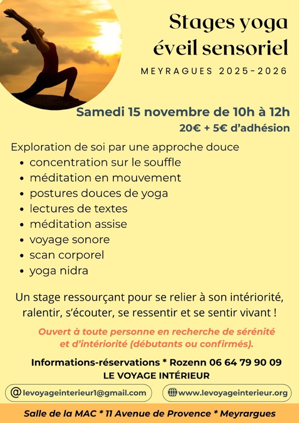 Stage YOGA * VEIL SENSORIEL