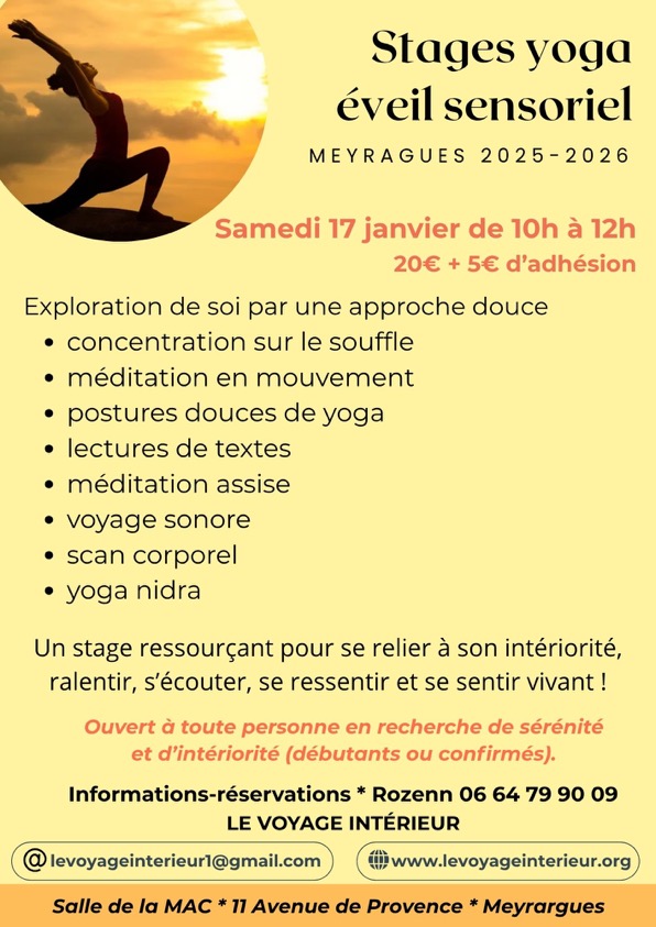 Stage YOGA * VEIL SENSORIEL