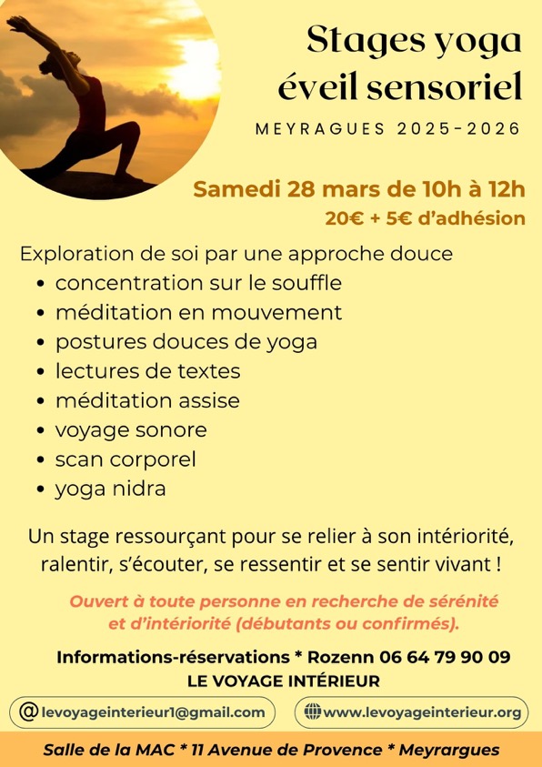 Stage YOGA * VEIL SENSORIEL