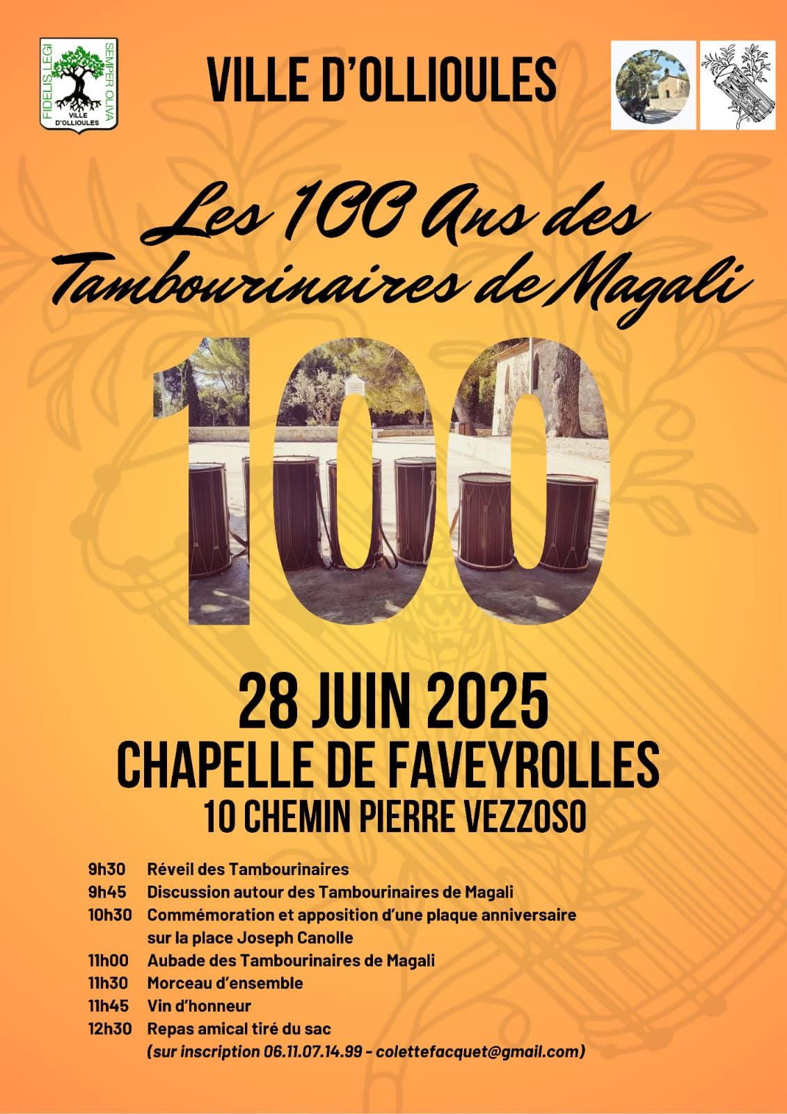 Les 100 ans des Tambourinaires de Magali
