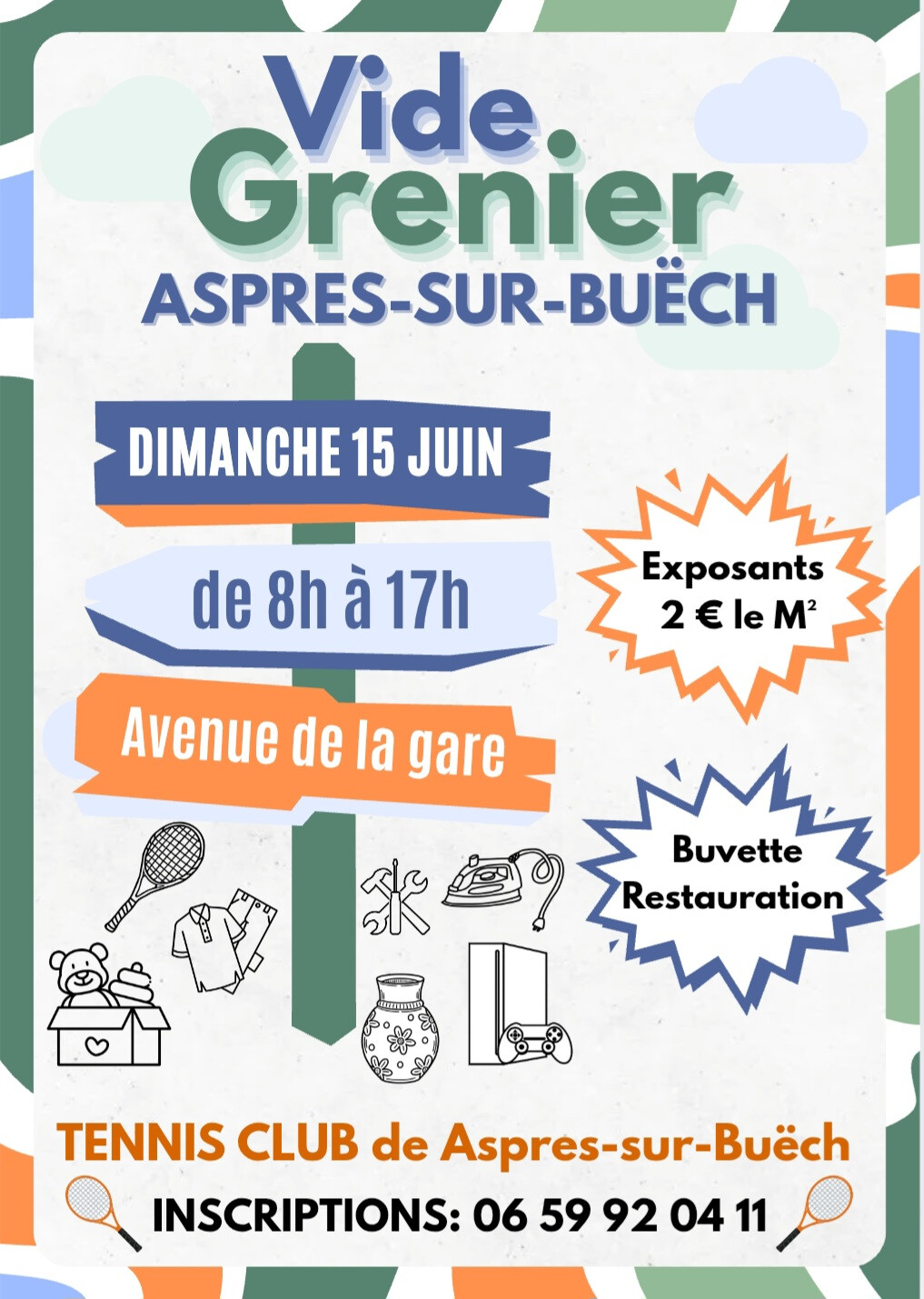 Vide grenier � Aspres sur Bu�ch
