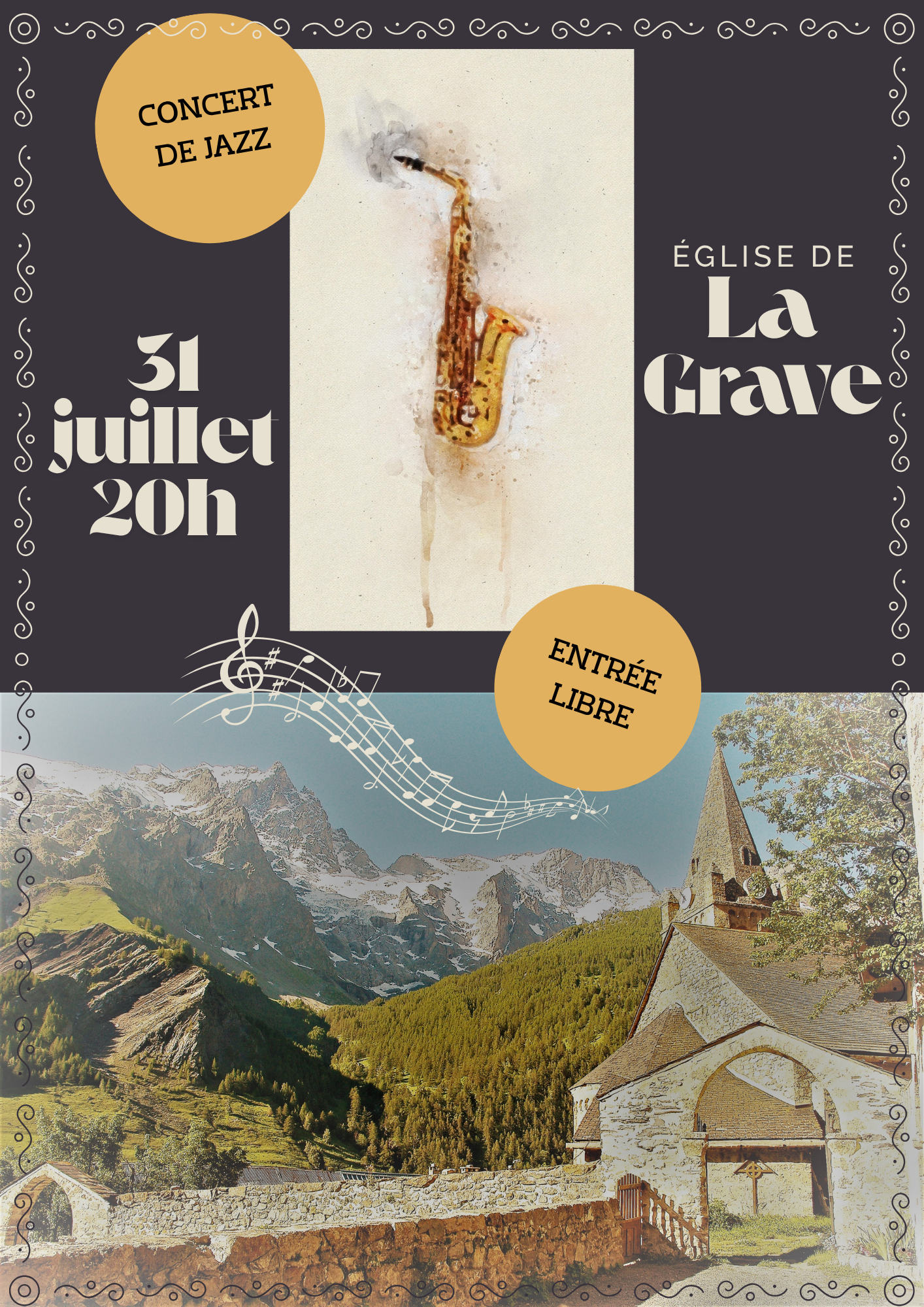 Concert de jazz  l'glise de La Grave