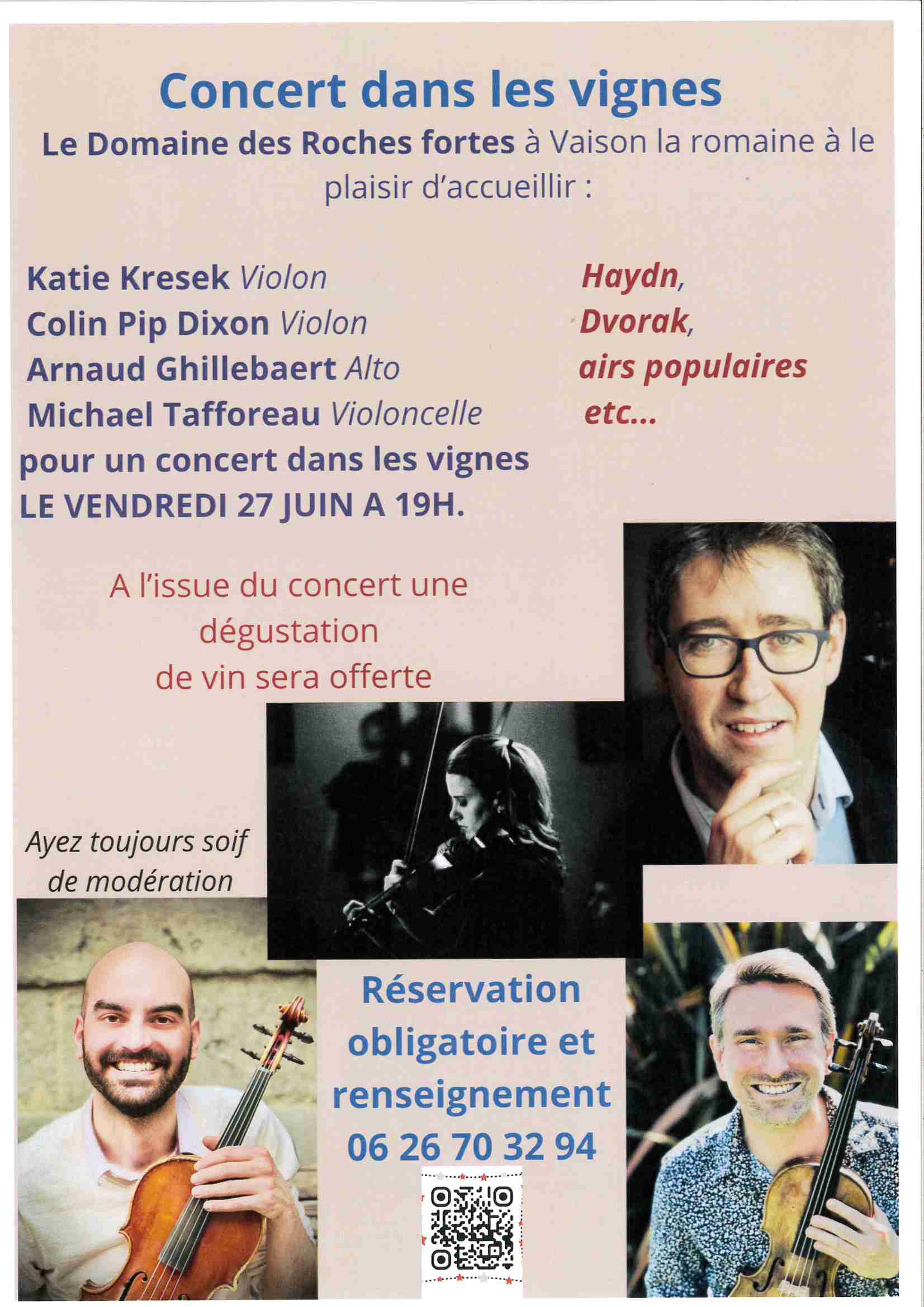 Concert dans les vignes au Domaine des Roches fortes
