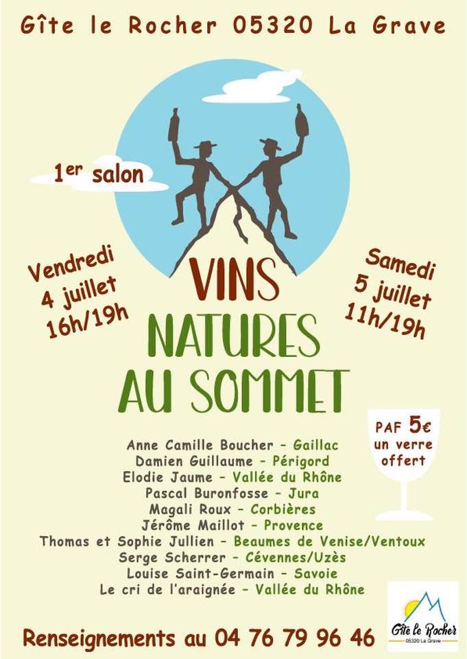 Salon des vins natures au Gte Le Rocher