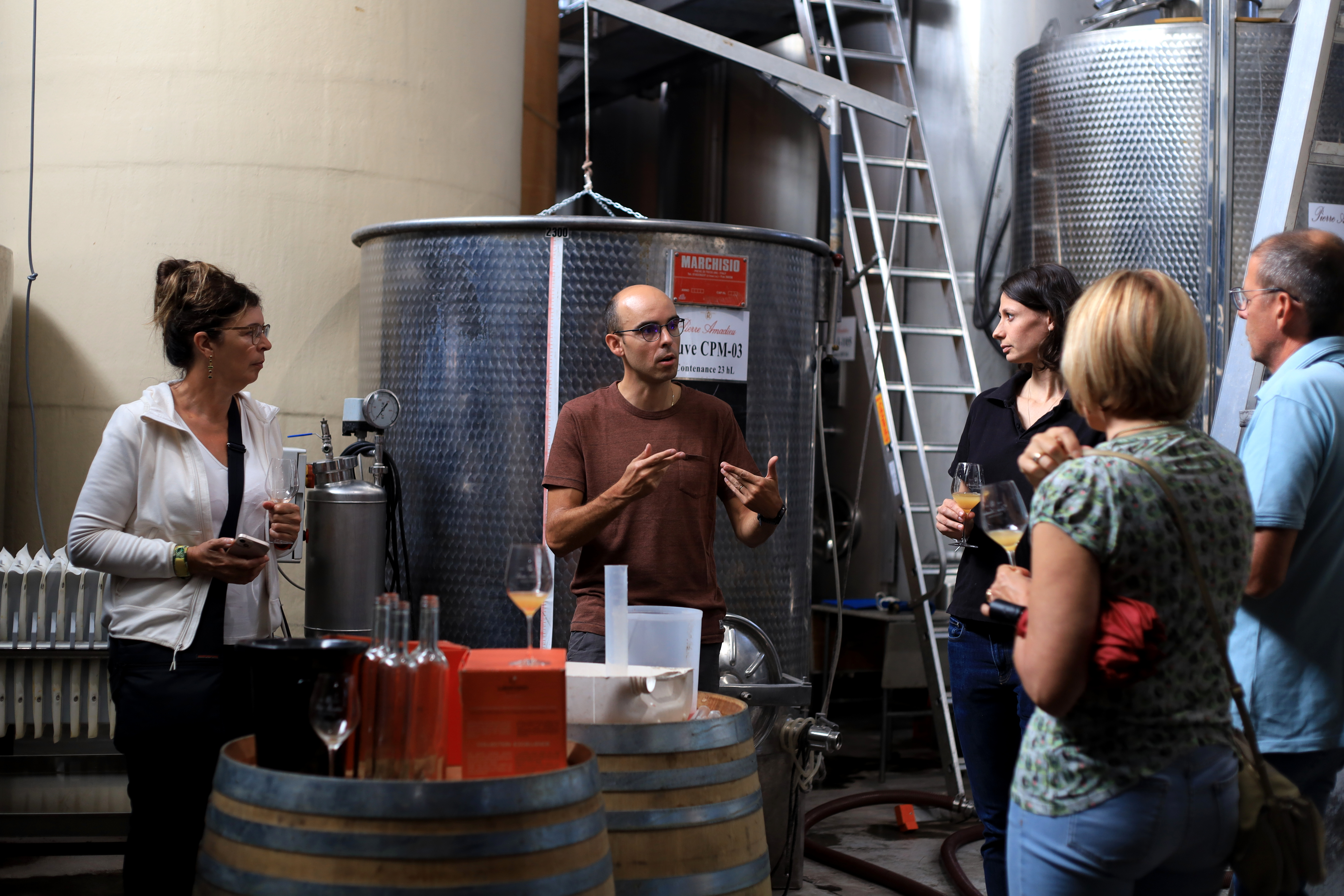 Atelier vinification chez Pierre Amadieu