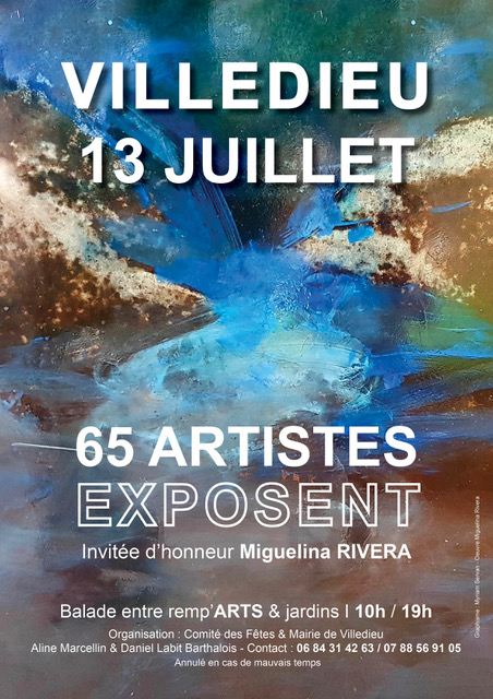 65 artistes exposent  Villedieu