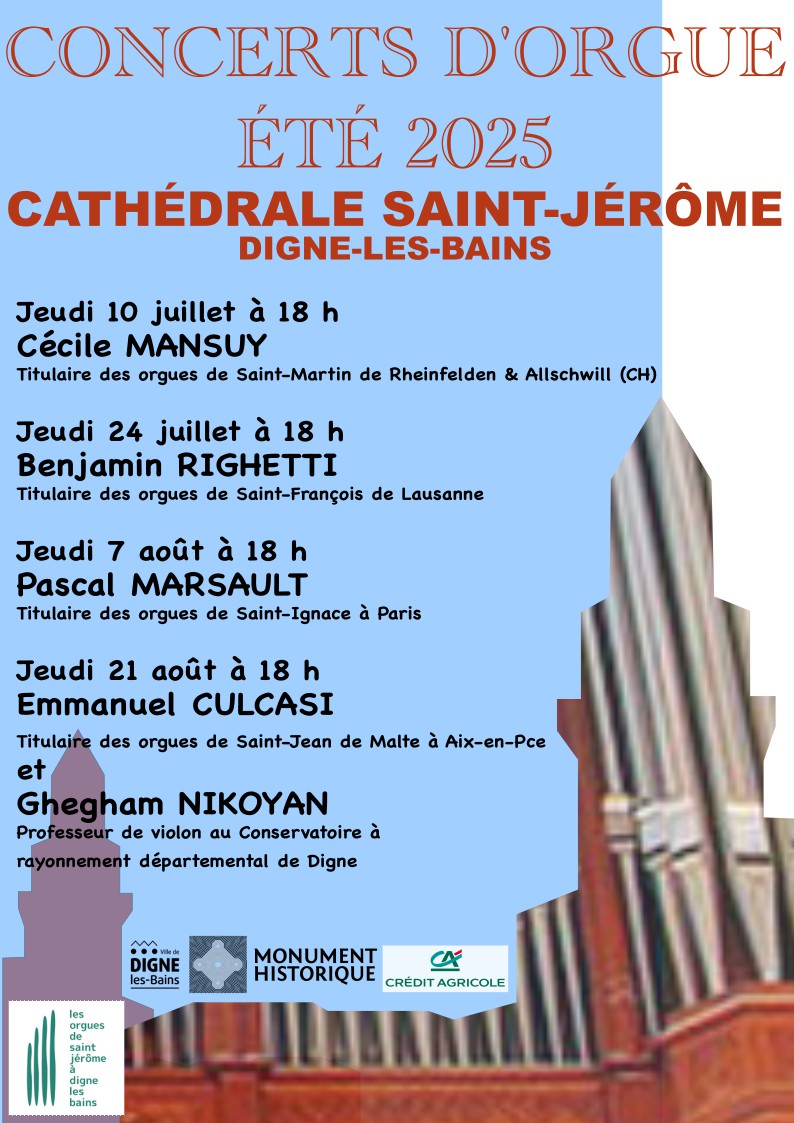 Concert d'orgue  la  Cathdrale Saint-Jrme