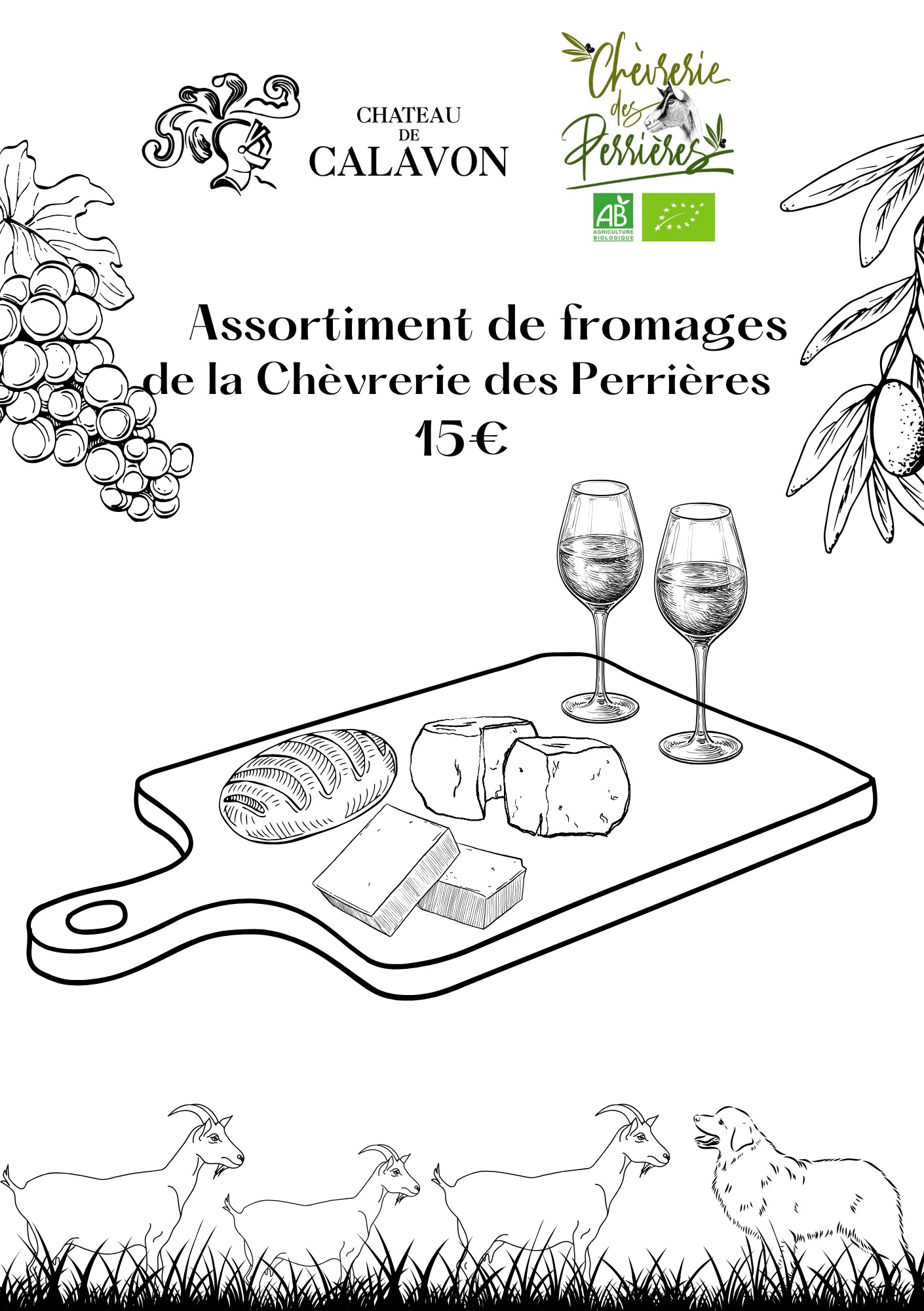 Dgustation fromages et vins au Chteau de Calavon