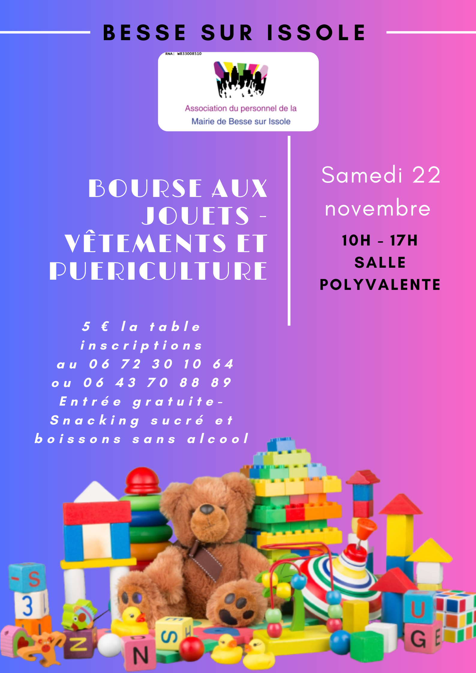 Bourse aux jouets, vtements et puriculture