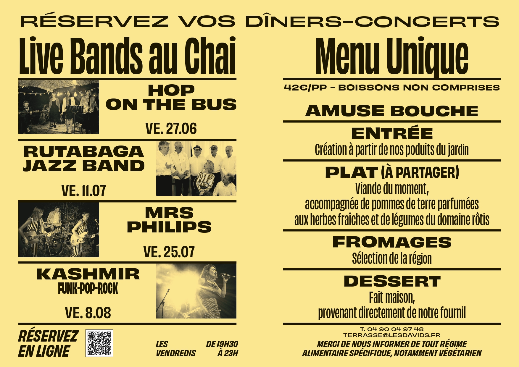 Dners Concerts au Domaine Les Davids