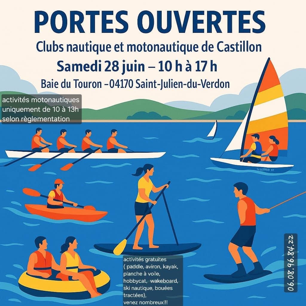 Portes ouvertes clubs Nautique et Motonautique