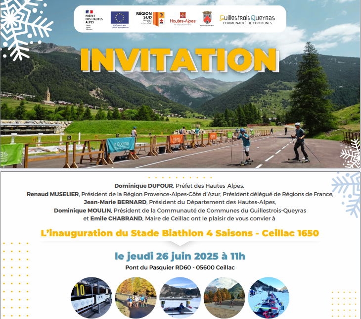 Inauguration du stade de biathlon 4 saisons
