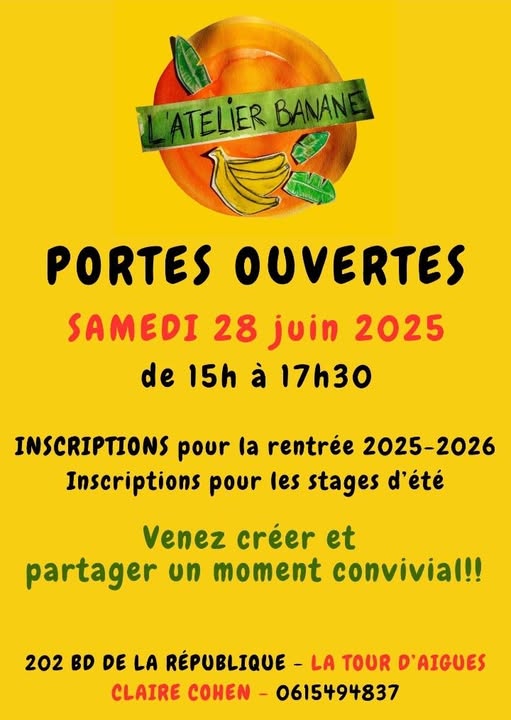 Portes Ouvertes  l'Atelier Banane  La Tour d'Aigues