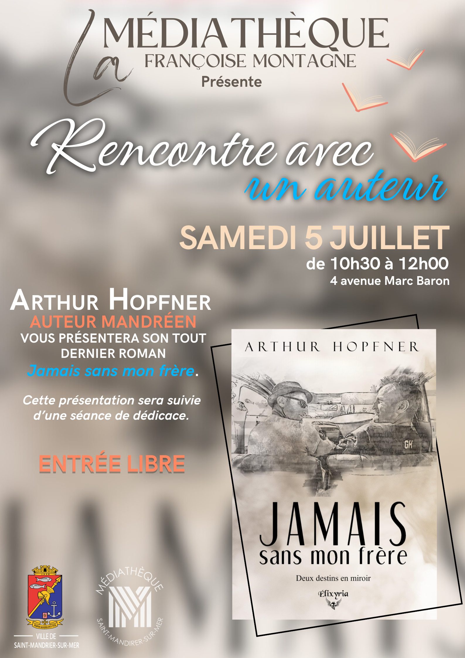 Rencontre auteur / lecteur avec Arthur HOPFNER