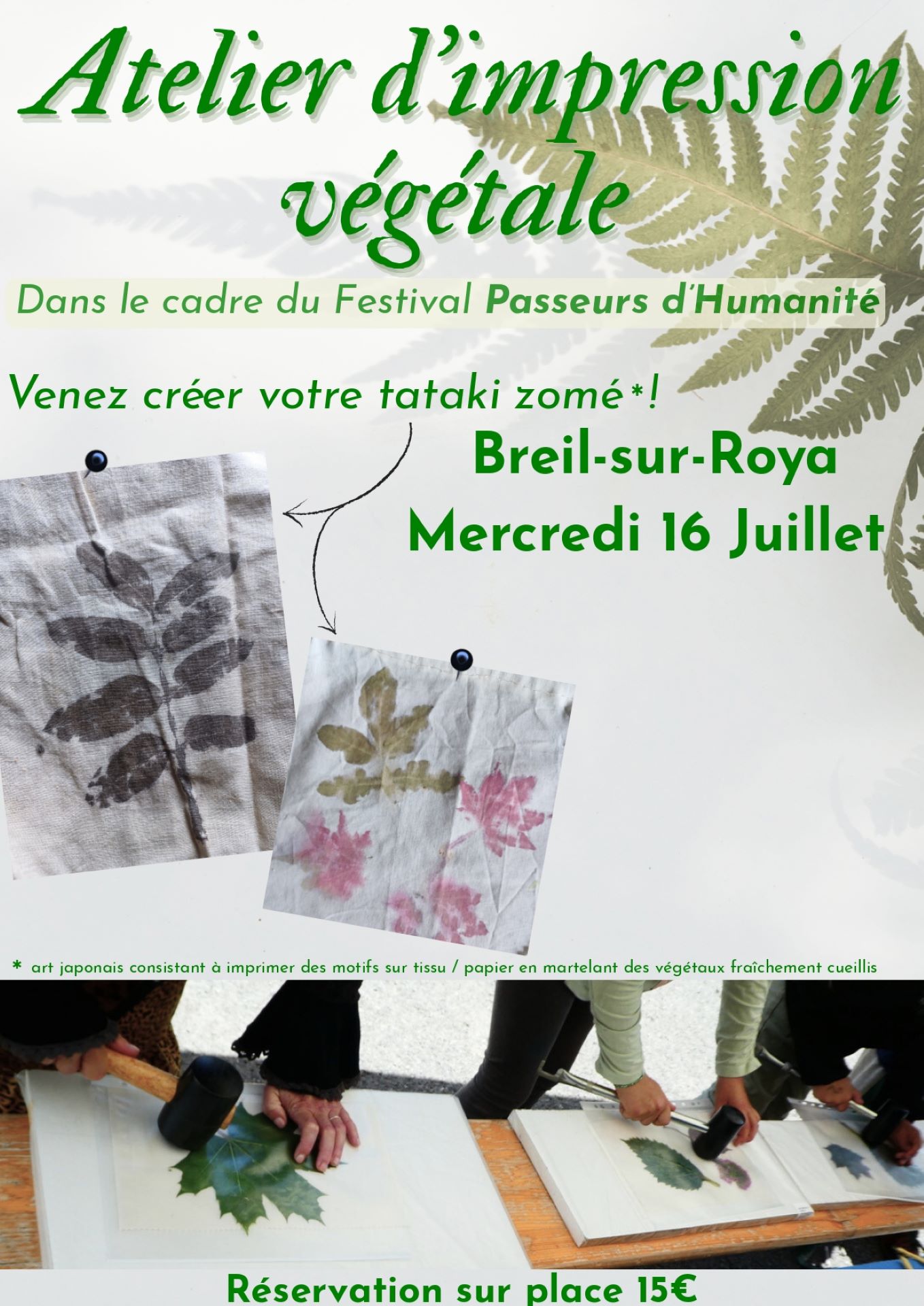 Atelier d'impression vgtale