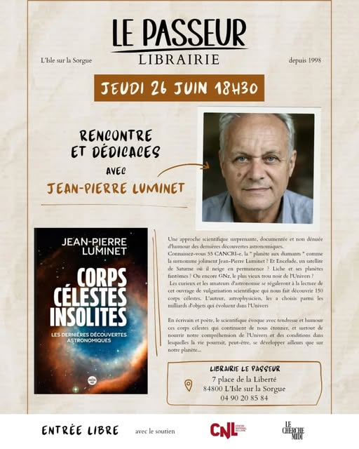 Rencontre et Ddicaces avec Jean-Pierre LUMINET