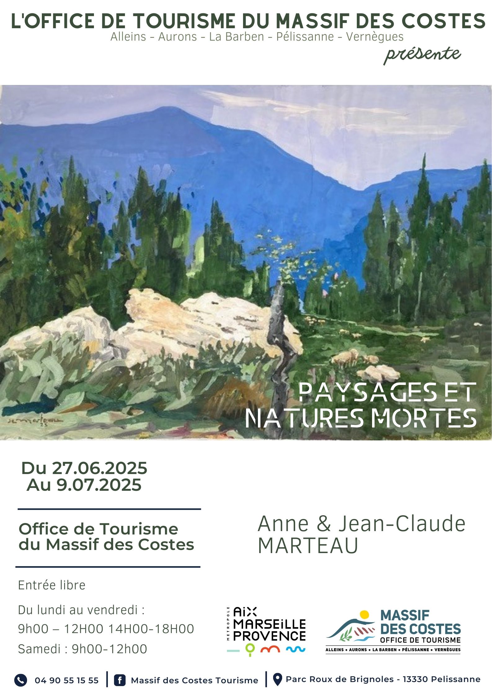 Paysages et natures mortes : exposition de Anne et Jean-Claude Marteau