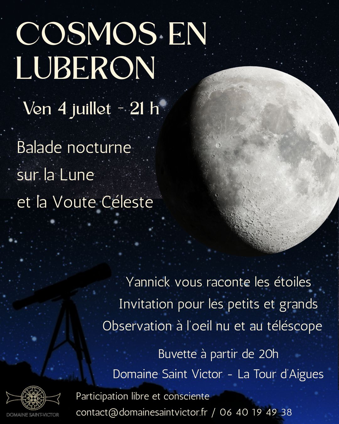 Cosmos en Luberon - Observation des toiles  la Tour d'Aigues