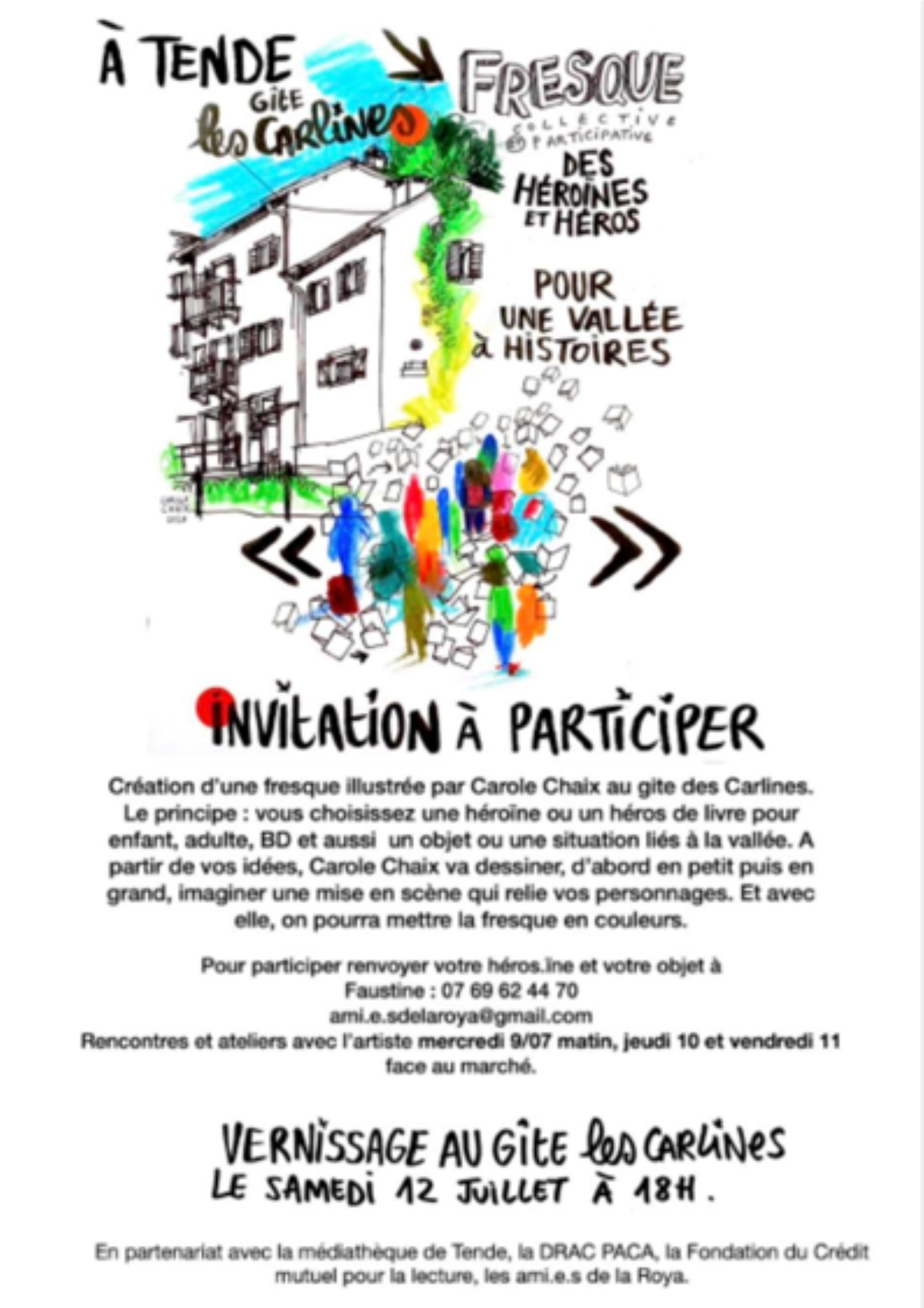 Fresque collective et participative des hroines et hros pour une valle  histoires