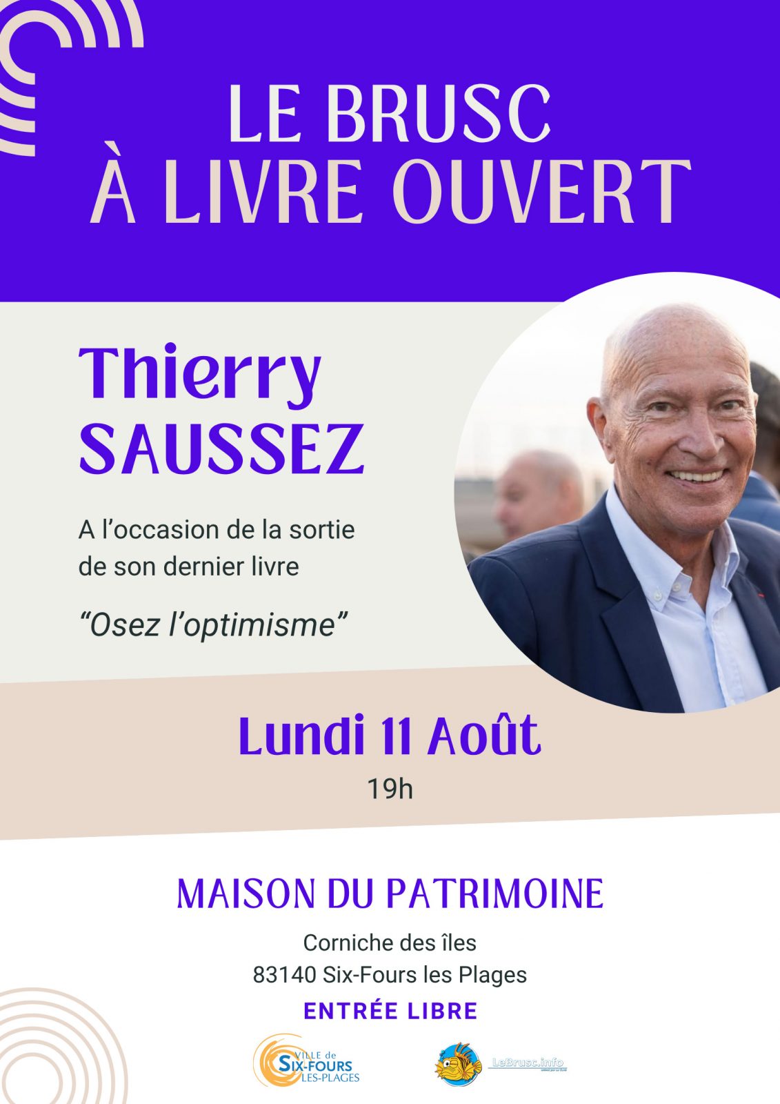 Le Brusc  livre ouvert : rencontre avec Thierry Saussez