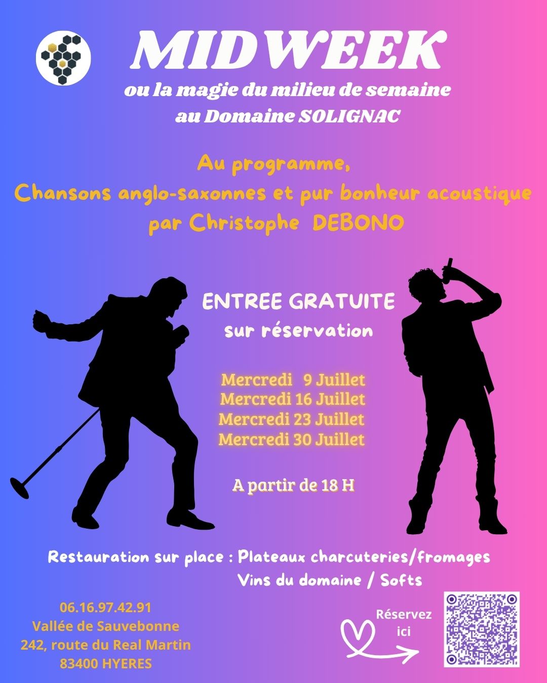 Soire de chansons anglo-saxonne au domaine Solignac